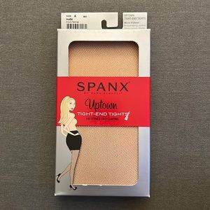 Spanx nude micro fishnet tights